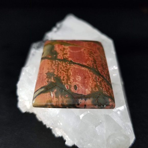 Large Cherry Creek Jasper Drilled Cab * 42.88 x 27.86 x 6.96mm * CCD5D3 - Picture 8 of 11